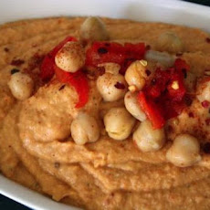 Spiced Sweet Roasted Red Pepper Hummus
