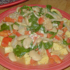 Catalan Sauteed Polenta and Butter Beans