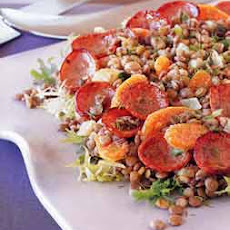 Kielbasa and Lentil Salad with Warm Mustard-Fennel Dressing