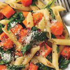 Penne with Bacon, Butternut Squash and Spinach