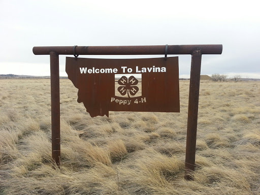 Lavina North Welcome Sign