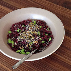 Edamame and Sweet Rice Salad with Salty Seeds