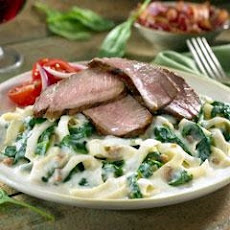 Smokehouse Steak & Pasta with Creamed Spinach