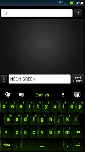 GO Keyboard Neon Green Theme