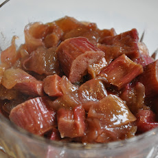 Rhubarb and Onion Confit with Riesling and White Wine Vinegar