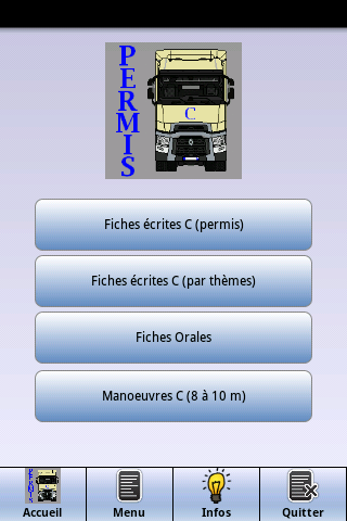 Android application Permis Poids Lourd C screenshort