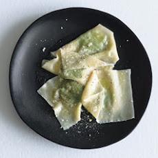 Pea and Parmesan Wonton Ravioli