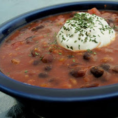 Spicy Lamb and Black Bean Chili
