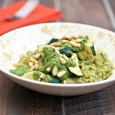 Pesto Risotto With Roasted Zucchini