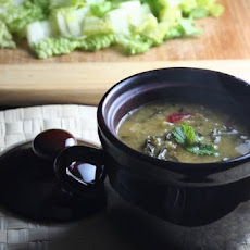 Red Lentil Soup with Mint and Beet Greens