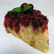 Cranberry Upside-Down Sour Cream Cake
