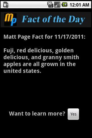 Matt Page Fact of the Day
