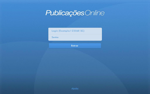 Publicações Online tablet