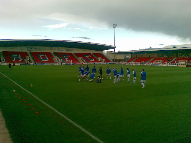Pre-match preparations...