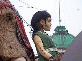 The girl and elephant's eye