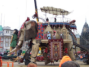 The little girl and elephant at Horse Guards Parade