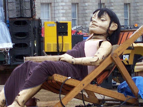 The little girl asleep in her deck chair