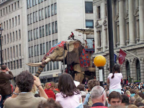 The Sultan's Elephant appearing on Waterloo Place