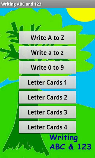 Writing ABC and 123