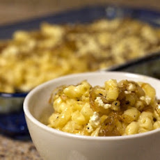 Mac and Two Cheeses with Caramelized Shallots