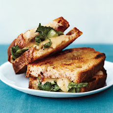 Grilled Cheese with Onion Jam, Taleggio, and Escarole