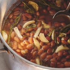 Cranberry Beans With Charred Peppers And Mustard Greens Recipe