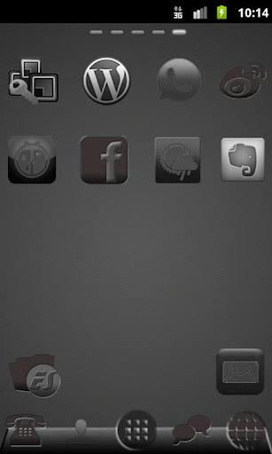 Clasic Black Go Launcher Theme