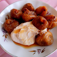 Maple Poached Figs with Spiced Goat Cheese