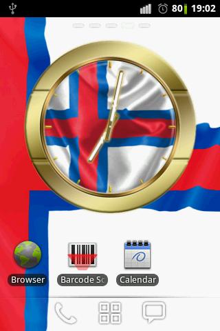 Faroe Islands flag clocks