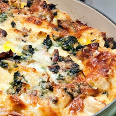 Spinach and Bacon Strata