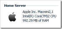 Mac Mini running Windows Home Server