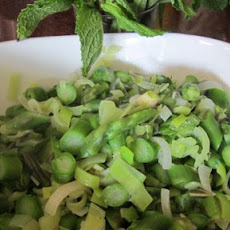 Irish Asparagus, Leeks With Mint