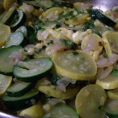 Garlicky Summer Squash and Fresh Corn