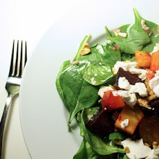 Spinach, Beet and Walnut Salad