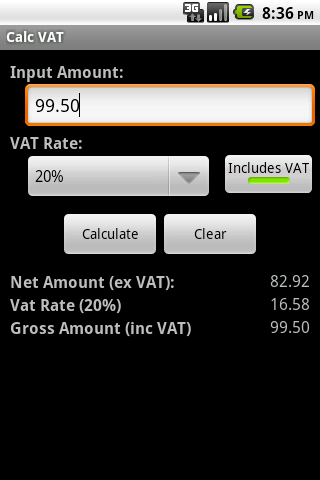 Calc VAT - UK Vat Calculator