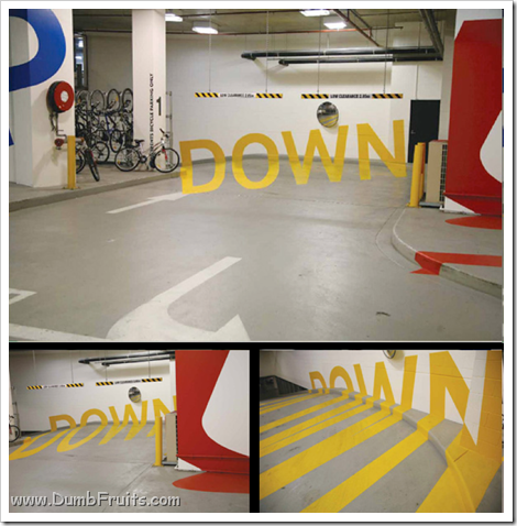 3D Anamorphic Optical Illusion to Help Car Drivers in a Parking !