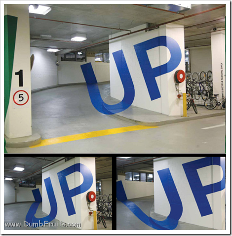 3D Anamorphic Optical Illusion to Help Car Drivers in a Parking !