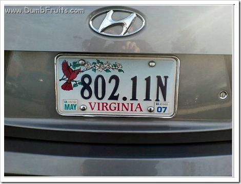 geek licence plate : wifi 802.11n