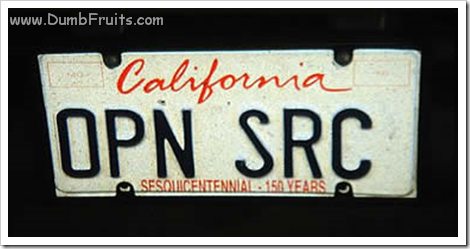 geek licence plate : open source