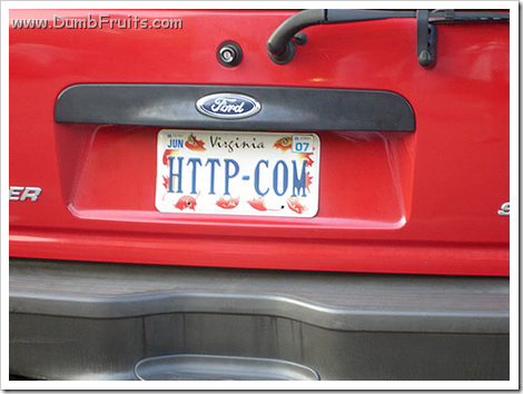 geek licence plate : internet web http .com