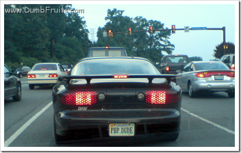 php dude licence plate