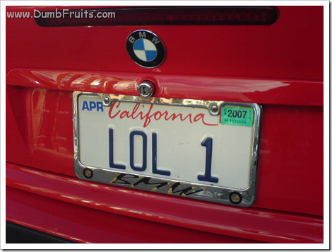 lol geek licence plate