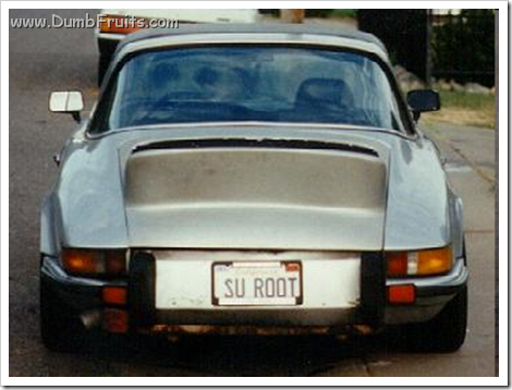 geek licence plate : su root