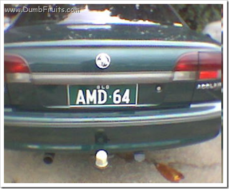 geek licence plate : amd 64 cpu processor