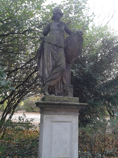 Statue Mit Schild