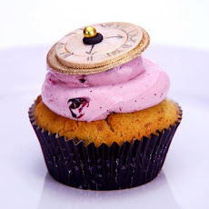 Absinthe, Almond, Black Currant and Cherry Cupcakes with Poppy Seeds