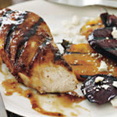 Apricot-Balsamic-Glazed Chicken with Grilled Beets