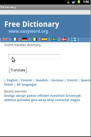 Dictionary English - European