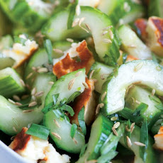 Ripe's Cucumber Halloumi Salad with Licorice Notes