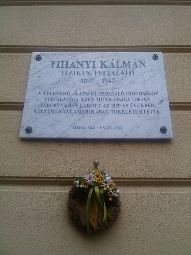 Tihanyi Kálmán Emléktábla